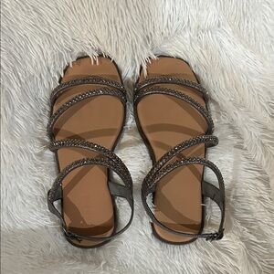 torrid Bronze Glitter Strappy Sandals